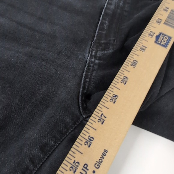 Judy Blue Jeans Womens 13/31 Black Denim Boyfriend Fit‎ Destroyed - Picture 6 of 10